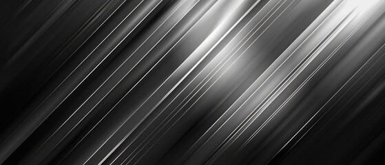 Obraz premium Abstract Iridescent Metallic Folds with Black and silver for Modern Design
