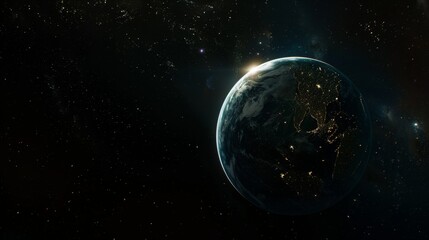 Fototapeta premium Earth Planet in Deep Space Wallpaper