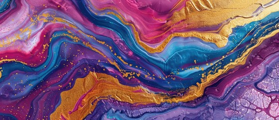 Contemporary Unity: Circle Patterns in blue, Purple and Yellow