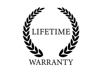 Lifetime Warranty. Warranty Sign. Vector Illustration Isolated on White Background. 