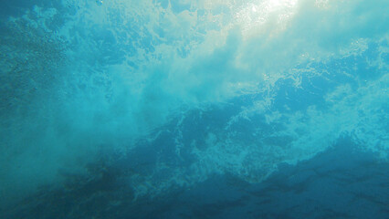 Underwater Light in the Deep Blue