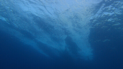 Underwater Light in the Deep Blue