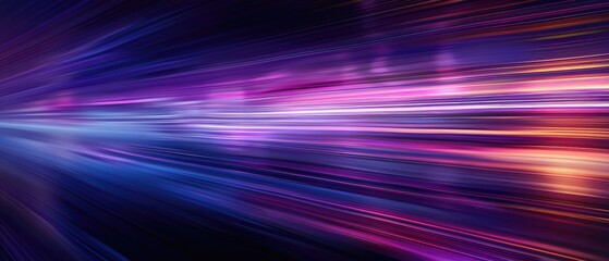 Journey Across the Neon Spectrum: Dynamic Abstract Art with Flowing Lines