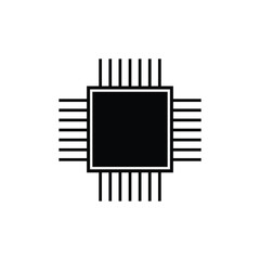 Flat chip icon symbol vector Illustration.