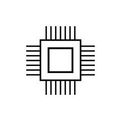 Chip icon flat vector illustration.