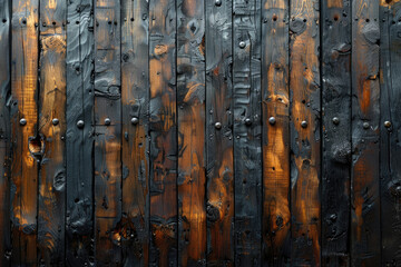 A detailed texture of weathered wooden planks. Created with Ai