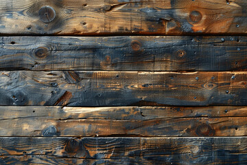 Dark wood banner with old rustic wooden planks background. Created with Ai