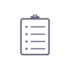 Clipboard icon flat vector illustration.