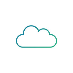 cloud icon in flat style with background.