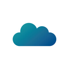 cloud icon in trendy flat design