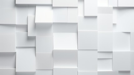 close-up modern white and light grey square overlapped pattern 