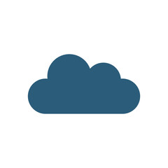 Flat cloud icon symbol vector Illustration