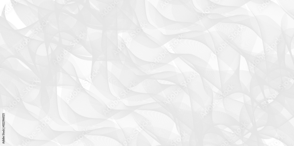 Wall mural vector wave lines smooth flowing dynamic isolated on white background. abstract wave element for des
