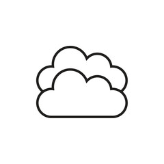 Flat cloud icon symbol vector Illustration