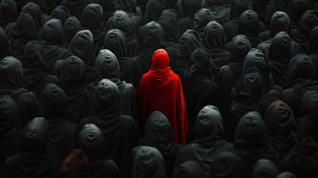 Freethinker woman - Different from others following her own path , rebel and deviant