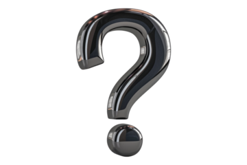 Question mark 3D icon isolated on a white background