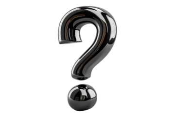 Question mark 3D icon isolated on a white background