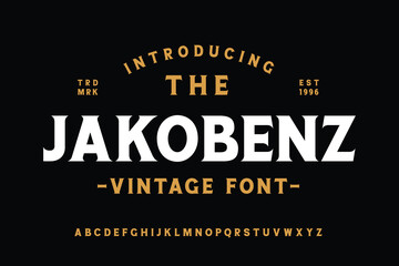 Jakobenz, Display Vintage Typeface Font For VIntage Design