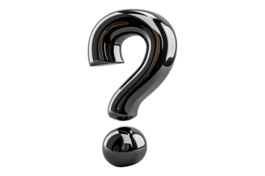 Question mark 3D icon isolated on a white background