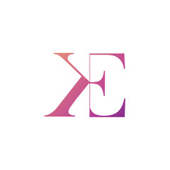 Creative letter KE Logo Design Vector Template. Initial Letter KE Logo Design