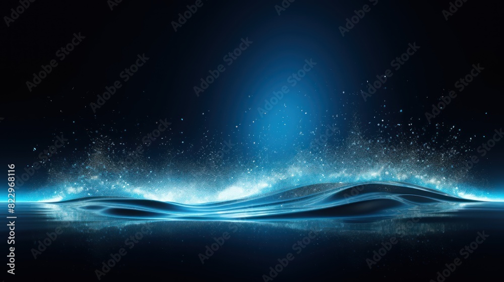 Poster mesmerizing flow of blockchain data particles,