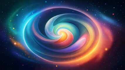 Obraz premium Cosmic Nebula: Swirling, colorful nebula patterns resembling a cosmic space scene, perfect for an ethereal abstract background. 