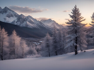 winter mountain landscape