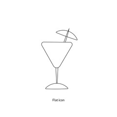 cocktail flat illustration on white background.