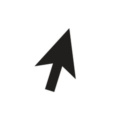 Computer mouse icon, click pointer cursor arrow flat vector icon for apps and websites.