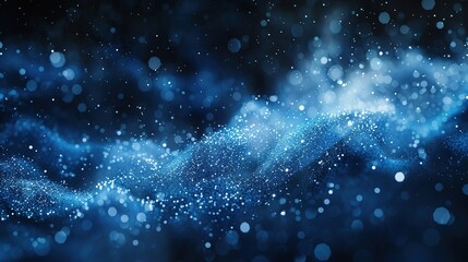Dark blue with light particle effects