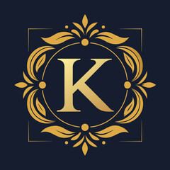 Luxurious letter logo design vector Icon illustration