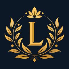 Luxurious letter logo design vector Icon illustration