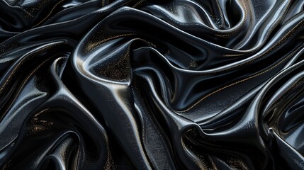 Obraz premium black with abstract, holographic shapes