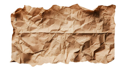 blank brown sheet of paper isolated on a transparent background