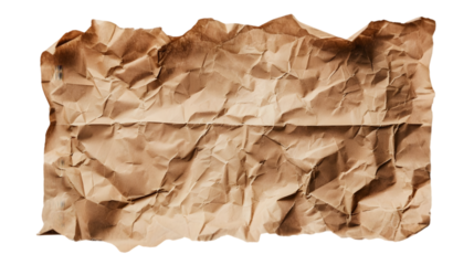 blank brown sheet of paper isolated on a transparent background