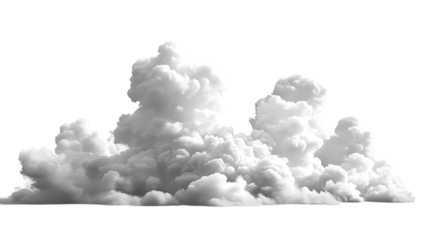 Cutout clean white cloud isolated on a transparent background