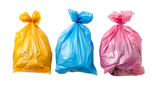garbage bags isolated on a transparent background