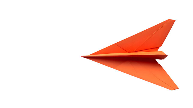 paper plane isolated on a transparent background