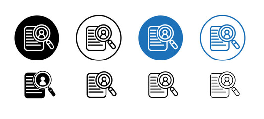 Kyc icon in filled and outlined style, know your customer icon sheet for web and mobile 