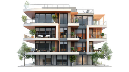 Obraz premium realty flat apartment isolated on a transparent background