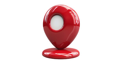 red location icon isolated on a transparent background