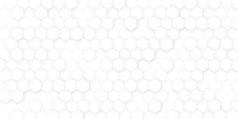 Black and white hexagon honeycomb seamless pattern