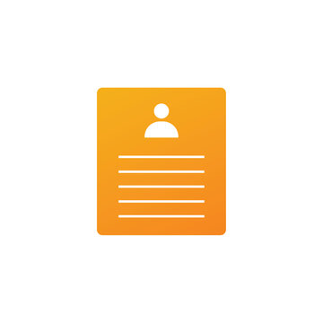 CV icon flat vector illustration.