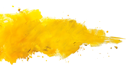 yellow graphic text box isolated on a transparent background