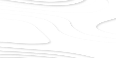 White paper cut background. Abstract realistic papercut decoration textured with wavy layers. 3d topography contour relief. Vector topographic illustration.