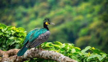 Obraz premium blue and yellow billed hornbill