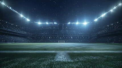 Football stadium at night. Generative AI