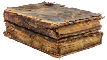 old shabby book isolated on a transparent background