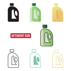 Fototapeta premium Flat detergent icon set, symbol vector Illustration.