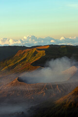 Beautiful smoky Mount Bromo crater in the morning © Max Asrory